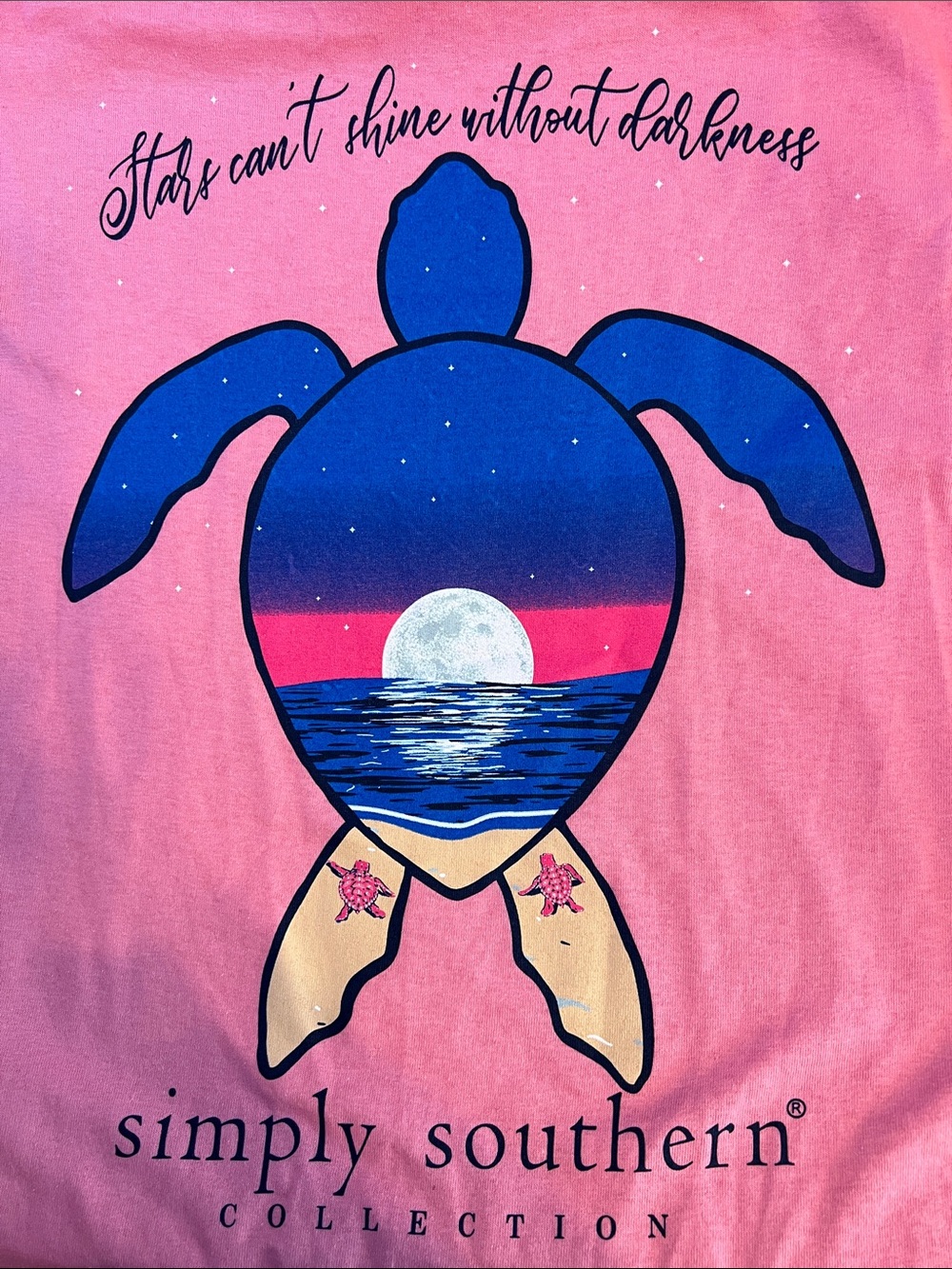 Simply Southern Pink Men's Short-Sleeve Tee with Navy Logo